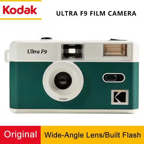 Original Kodak Film Camera 35mm Ultra F9 Focus Free Reusable Built In Flash Multiple Colors With Pac
