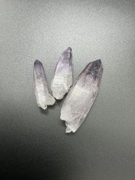 100%天然克魯茲紫水晶晶柱 - 3個