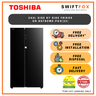 "NEW" Toshiba 545L Side by Side Fridge - GR-RS780WE-PGX(22)