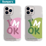 Ibumpers Phone Case Minimalist "I'M OK" Pattern Clear Soft Premium Shockproof Casing for iPhone 11 1