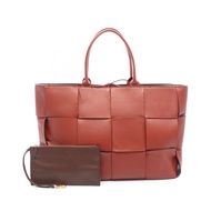 [二手] Bottega BOTTEGA VENETA手提包 THE ARCO TOTE Large Arco Intrecciatoブラウン皮革 Maxi Intrecciato Arco Larg