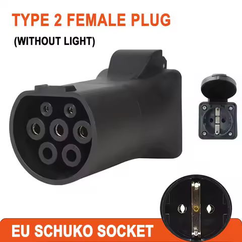 470Ω V2L TYPE 2 Female to Schuko / Universal Socket EV Car Discharge Adapter For MGZS MG4 MG5 Marvel