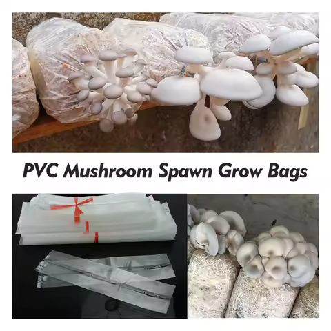 20/50pcs PP Mushroom Spawn Grow Bag Plastic Growing Planter Bags Heat-resistance Plant Nursery Pots