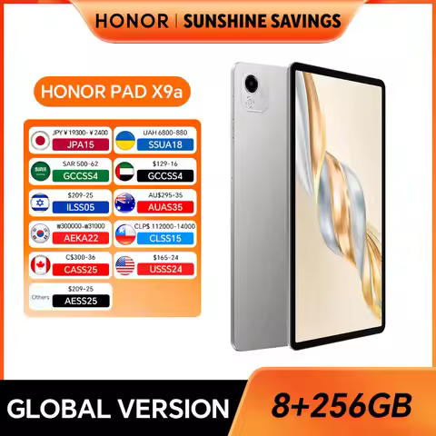 Global Version HONOR Pad X9a 6GB+128GB/8GB+256GB 11.5'' 2.5K 120Hz LCD Screen 8300 mAh Battery 35W S