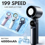 High Speed Fan |199 Speed | LED Display | 4000mAh large battery | Portable Handheld Fan | kipas
