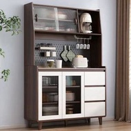 現代簡約輕奢實木客廳多功能餐邊櫃多櫃桶儲物櫃碗櫃儲物櫃W120CM（不配電源插座）