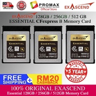 EXASCEND ESSENTIAL 128GB/256GB /512GB CFexpress MEMORY CARD TYPE-B (READ 1800MB/S WRITE 1400/1700MB/