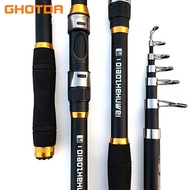 COD GHOTDA Joran Pancing Carbon Kuat Panjang 2.1 2.4 2.7 3 M Portabel Alat Pancing Telescopic Joran Fiber Laut Sungai Danau Ikan Besar