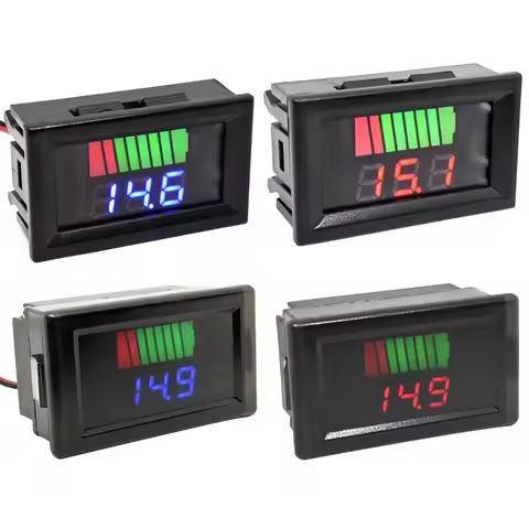 0.56'' Waterproof LCD Digital Voltmeter Car Motorcycle Lead Acid Battery Capacity Indicator 12V 24V