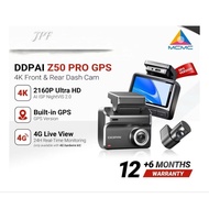 [GPS VERSION] DDPAI Z50 Pro 4K GPS Front & Rear Super Capacitor Dash Cam with 4G Connectivity & ADAS