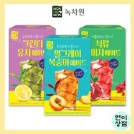 [2 bundle] nokchawon ade series pomegranate schisandra ade, green tea citron  ade, earl grey  peach ade iced tea honey citron tea powder sticks