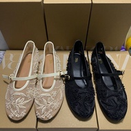 Pearl Embroidered Mesh Ballet Flats