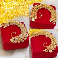 outdoor hat◇RANTAI TANGAN DAUN KETUM COP 916 ( EMAS BANGKOK / KOREA 24k )