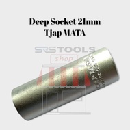 TJAP MATA Deep Sock 21 mm - Long Socket Bit 21mm - Deep Socket Wrench