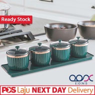 EASY REFILL Wide Mouth Condiment Jar Set Salt Sugar Spices Herbs Storage Container Seasoning Bottle 