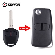 KEYYOU 20x Modified Flip Remote Key Shell Case For Mitsubishi New ASX GRANDIS Outlander LANCER 2/3 Buttoons Right Left B