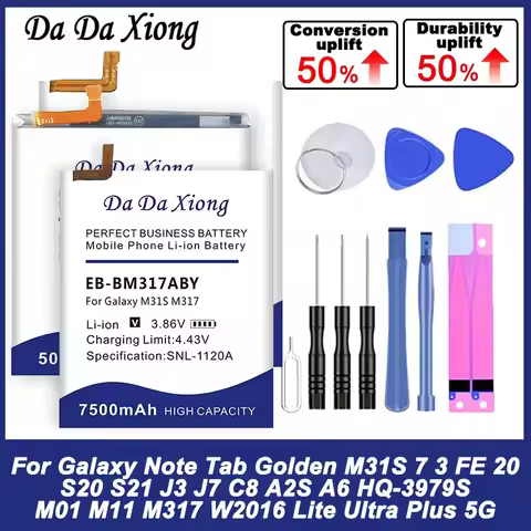 Battery For Samsung Galaxy Note Tab Golden M31S 7 3 FE 20 S20 S21 J3 J7 C8 A2S A6 HQ-3979S M01 M11 M