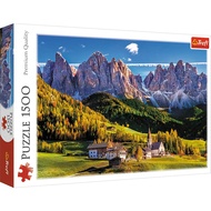 Val di Funes Valley, Dolomites, Italy 1500 Piece Jigsaw Puzzle Red 33"x23" Print, DIY Puzzle, Creati