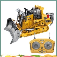 1:24 2.4GHz 9 Channels Remote Control Tractor Toy Bulldozer RC Aluminum Alloy Engineering Tractor To
