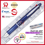 Pilot Dr. Grip Multifunction Pen with Pencil (4+1) - 0.7mm (F) - Navy Blue / Dr Grip / {ORIGINAL} / [RetailsON]