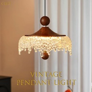Vintage Acrylic Water Drop Pendant Light Japanese Wabi-sabi Dining Light Cafe Decorative Hanging Lig