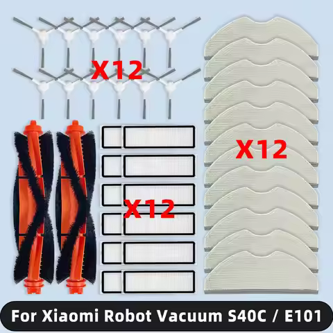 Compatible For ( Xiaomi Robot Vacuum S40C / E101 ) Spare Parts Accessories Kits Main Side brush HEPA