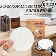 UMISTYDREAM9IQ0 100Pcs Water Filter Papers, Universal Round Coffee Filter Paper,  Disposable 51/53/5
