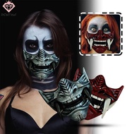 Japanese Samurai Oni Demon Mask - Halloween Cosplay Horror Prajna Killer Mask