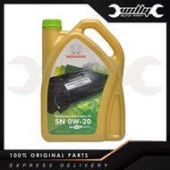 Honda Genuine Fully Synthetic SN 0W20 4L Engine Oil Minyak Hitam Civic City Accord BRV HRV