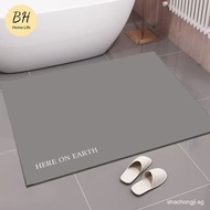 [BH]Diatomite Mat Minimalism Plain Color Soft Anti Slip Bathroom Toilet Kitchen Floor Mat Highly Abs