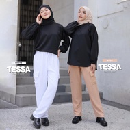 TUNIKMY Seluar Cargo Ironless Tessa | Set Cargo Pants Ironless Wanita | Seluar Muslimah Viral 2024 | Freesize Plus Size