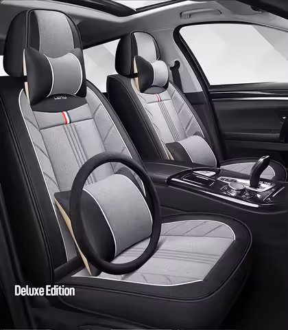 Flax Car Seat Covers For Audi A4 B6 B8 A3 8P A7 4L A6 4f C5 C6 C7 Q3 Q2L Q5 Q7 4L BMW E60 F30 E4 E30