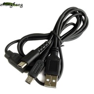ZHANGHONG Cord Cable Black 2 in 1 Battery Power Charger for  DS NDS Lite NDSL /DSI LL/ XL