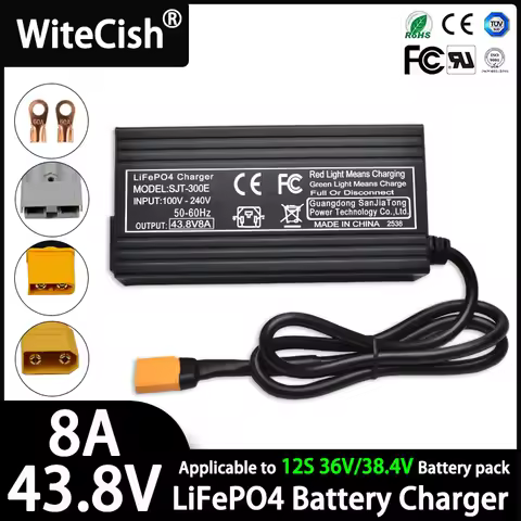 12S 43.8V 5A 8A Lifepo4 Iron Phosphate Battery Charger For 12S 36V 38.4V Lifepo4 battery pack Equipp