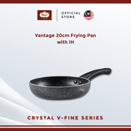 Vantage Crystal V-Fine 20cm Non-Stick Fry Pan with IH (H:3.5cm/1.0L)_suit to all cooker