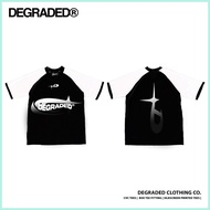 Degraded "V-NECK RAGLAN" Over Size Mens T-shirts Clothes Cotton