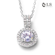 LS Jewelry สร้อยคอแพลตตินัม สร้อยคอแฟชั่น สร้อยคอเงา สร้อยคอผู้หญิง ของขวัญ n2356