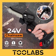 Electric Chainsaw Cordless Chain Saw Portable Wood Machine Cutter Pruning Shears / Gergaji Pokok Elektrik Bateri
