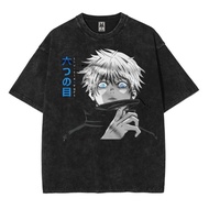 Gojo satoru the six eyes washed washing vintage tee