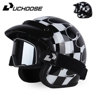ILM 3/4 Open Face Motorcycle Helmets, Retro Vintage Moped Helmet for Men Women, Scooter ATV Cruiser 