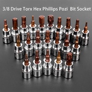 Clearance Sale 1pc 3/8 Drive Hex Socket Bit H3-H10 Screw Driver For T10-T55 Socket Screwdriver Bit
