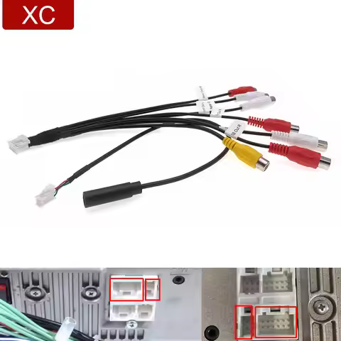 AUX IN SUB Rear Out Cam Video RCA Harness Cable For Pioneer Radio DMH 160BT DMH 1700NEX DMH 1770NEX