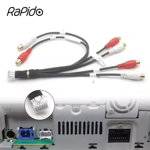 Car Radio Audio Stereo Front Rear Subwoofer Output 12 Pin RCA Cable Adapter For Pioneer Carrozzeria 