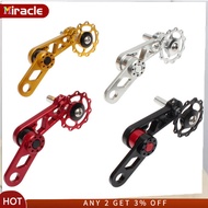 MIRACLE Litepro Folding Bike Chainring Tensioner Rear Derailleur Chain Guide Pulley for Oval Tooth Plate Wheel Chain