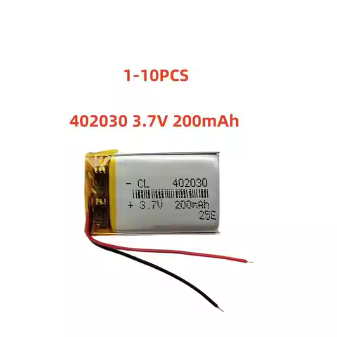 402030 3.7V 200mAh Small Size Lipo Rechargeable Battery Lithium Polymer For MP3 Bluetooth MID headse