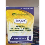 Biopro 19 probiotic strains Food supplement powder strawberry yogurt flavor box of 30's