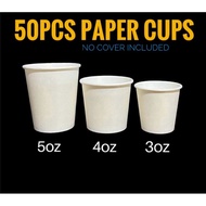 50pcs Paper Cup 3oz 4oz 5oz 6.5oz 8oz 10oz party use disposable cups