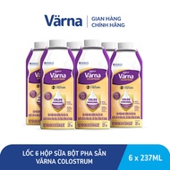 Lốc 6 hộp sữa bột pha sẵn Värna Colostrum Immunel (6 hộp giấy x 237ml) - Sữa non cho người lớn Tăng