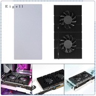 [Eigell] Graphic Card Backplane Cooler w/ Dual Fan Adjustable  for RTX 3090 3080 30 Card