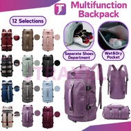 JtravelYoga Gym Sport 3 Ways Carry Duffel Bagpack Water Pocket Shoes Compartment Outdoor Duffle